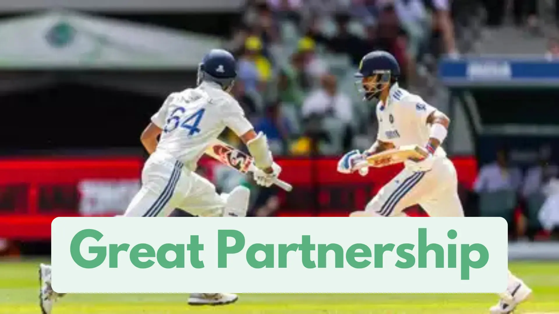 Two batsman are crossing each other on field.