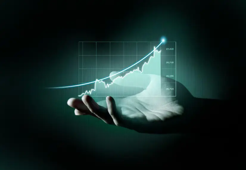 Business Concept with Graphic Holography