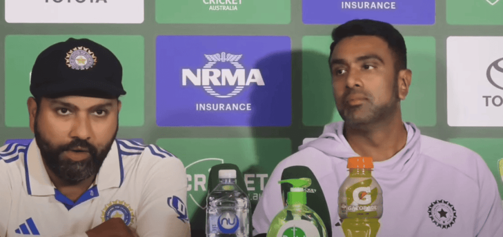 Rohit Sharma and Ravichandran Ashwin giving interview
